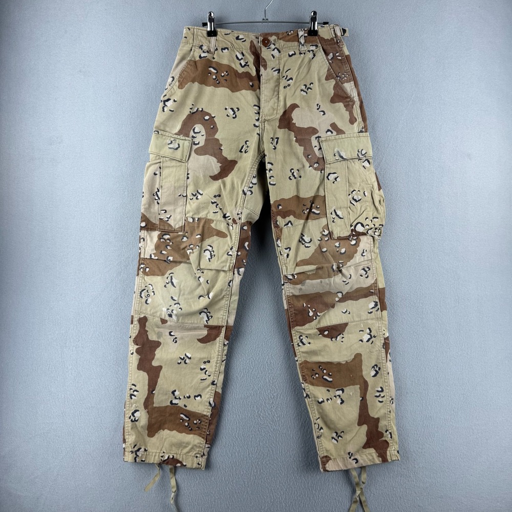 Vintage Military Pants Mens Fits 27x29 Chocolate Chip Camo 90s Desert Storm